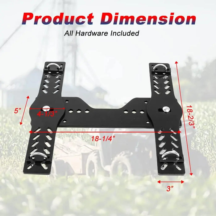 Universal Atv Snow Plow Mount Bracket with Black Powder Coating-2
