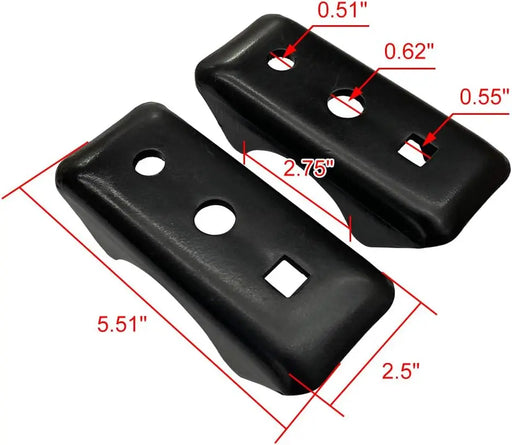 2PCS Steel Leaf Axle Spring Perch, Rear Seat Tube Mount-2