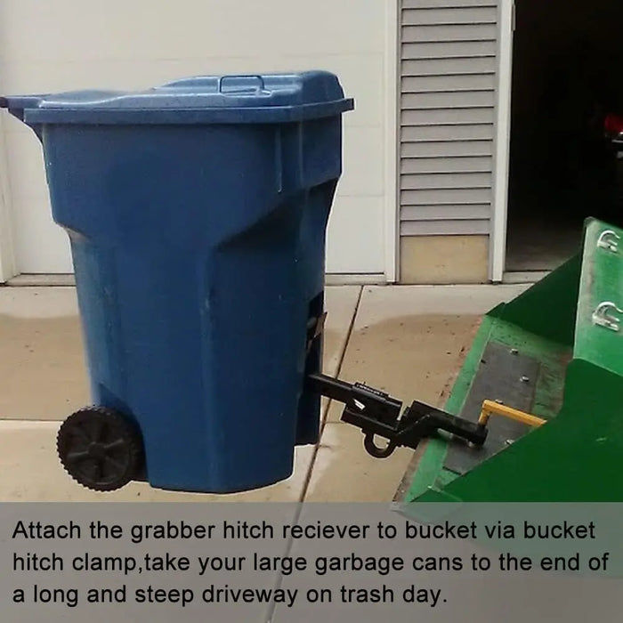 2" Trash Can Hauler Grabber Hitch Reciever, Garbage Hauling Towing Hitch Attachment-2