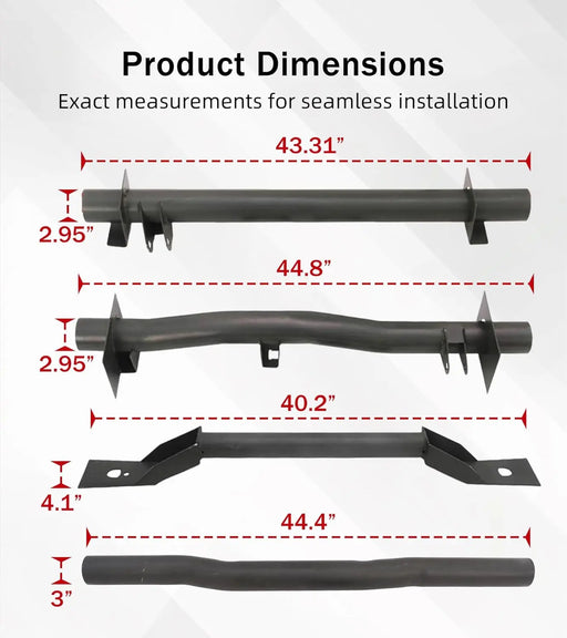 4PCS Front and Rear Fuel Tank Support Crossmember, Rear Upper Shock Mount Crossmember, Rear Spare Tire Support Crossmember Kit-2
