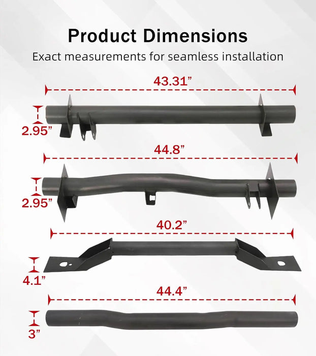 4PCS Front and Rear Fuel Tank Support Crossmember, Rear Upper Shock Mount Crossmember, Rear Spare Tire Support Crossmember Kit-2