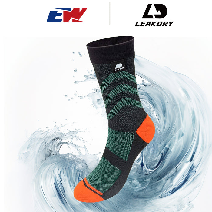 Recycled Polyester Waterproof Breathable Socks Green