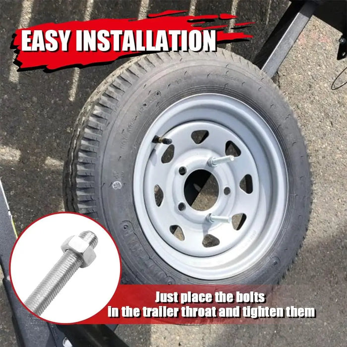 Spare Tire Carrier Zinc Plated U-Bolt Holder Bracket Side Mount for 4 or 5 Lug-3
