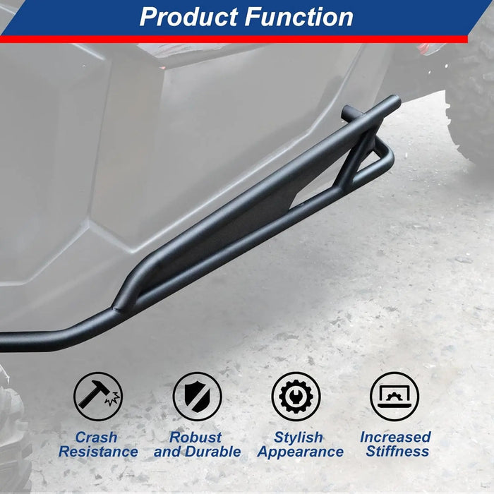 X3 Rock Sliders Nerf Bars Kit OEM Style 2-Doors Tree Kickers Compatible with Can Am Maverick X3 / Turbo/R 2017-2024-3