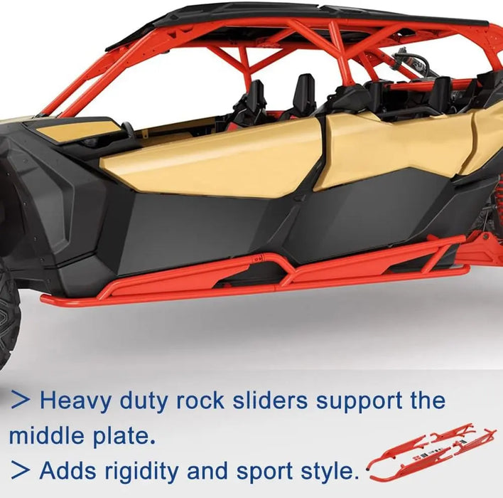 Maverick X3 Max Rock Sliders Side Nerf Bars 4 Seaters Tree Kickers-3