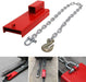 2" Forklift Trailer Hitch Receiver Attachment Pallet Forks Towing Adapter with Chain-3