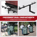Dual Trash Can Hauler,Wheeled Garbage Can Towing Trailer Hitch Outdoor Trash Can Transporter Hauling Hitch Carrier-3