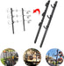 3 Place Lockable Weedeater Trimmer Rack and 6 Holes Hand Tool Rack for Open Landscape Trailer Truck-4