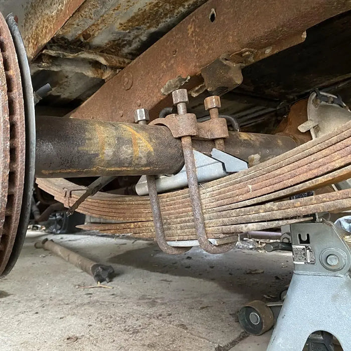 2PCS Steel Leaf Axle Spring Perch, Rear Seat Tube Mount-4