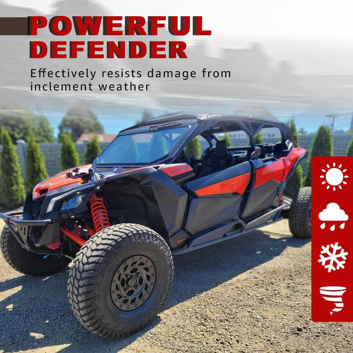 Maverick X3 Max Rock Sliders Black Side Nerf Bars OEM Style 4-Doors Tree Kickers-4