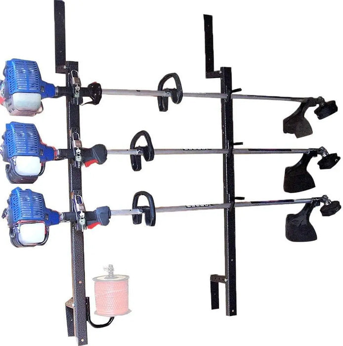 3 Place Trimmer Rack Weedeater Line Holder with Locks Compatible with Enclosed Trailers Landscaping Trucks-4