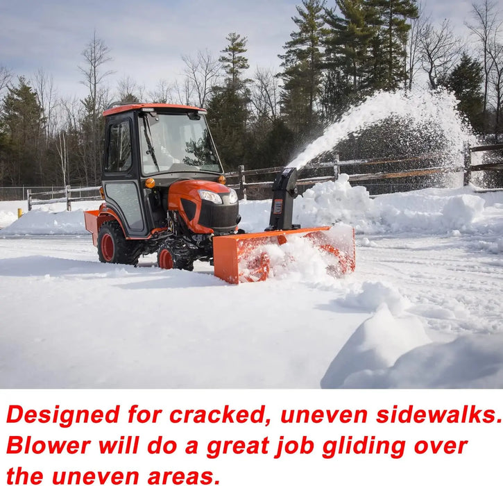 Universal Snow Blower Skid Shoe Heavy Duty and Wide Snow Thrower Slide Shoes with Black Powder Coating Fit for All Stage Snowblowers-4