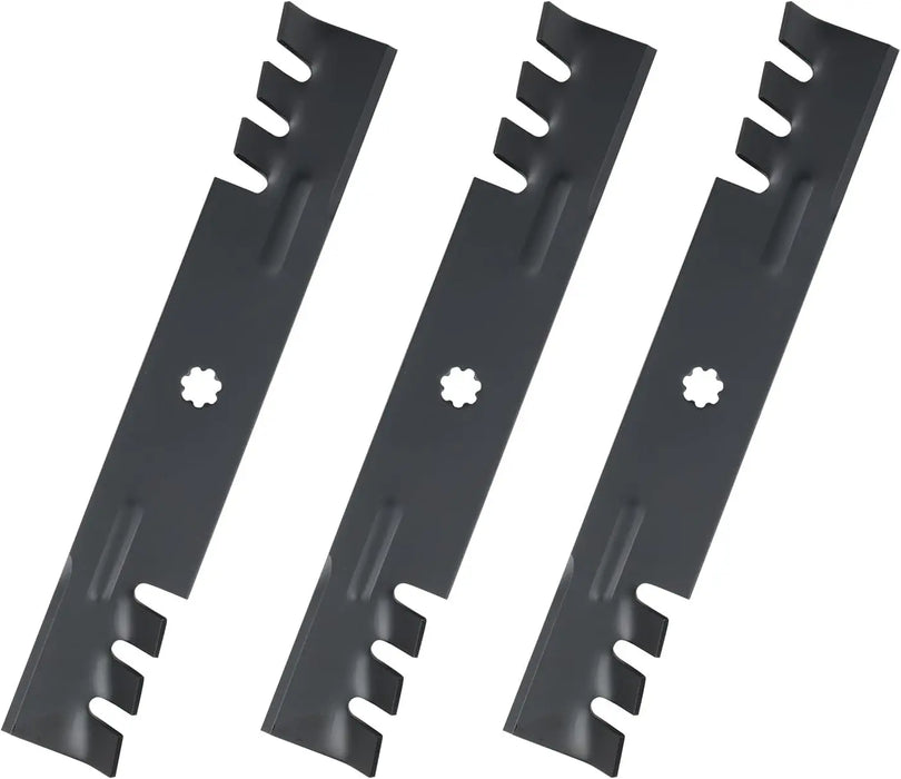 GY20852 GX21784 3pcs Lawn Mower Blades Mower Parts with 48" Deck Fit for John Deere D140 Lawn Tractors D150 D160 D155 Replaces OEM # AM137757 AM141035 GX21786 GY20852-9