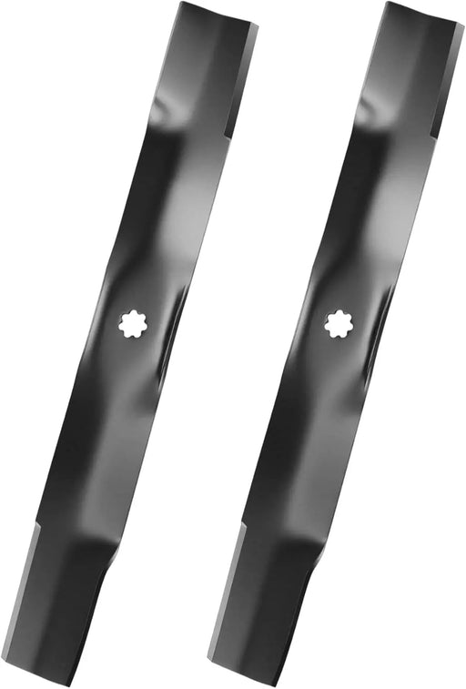 AM137327 2 Pcs Lawn Mower Blades Set Fit for 42in John Deere Mowers Lawn Mower Parts Replaces OEM #'s AM141032,M154061, Black-1