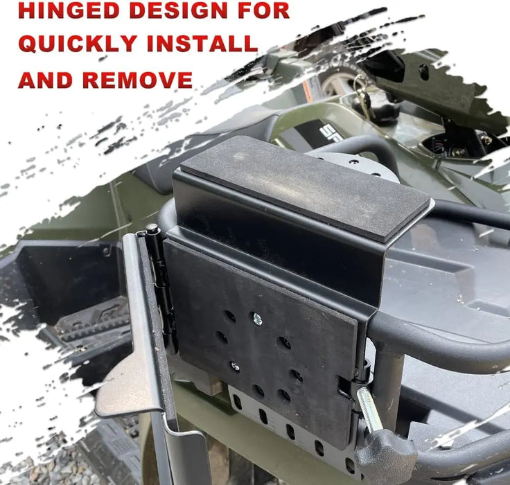 Adjustable ATV Chainsaw Mount Bracket, Chainsaw Holder Rack Universal Saw Press Carrier with Theft Deterrent Cover-5