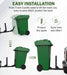 New Trash Can Hauler Hitch Trash Can Transporter, Wheeled Garbage Can Towing Carrier-5