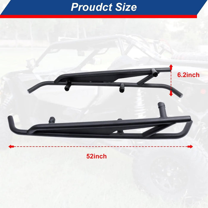 X3 Rock Sliders Nerf Bars Kit OEM Style 2-Doors Tree Kickers Compatible with Can Am Maverick X3 / Turbo/R 2017-2024-5