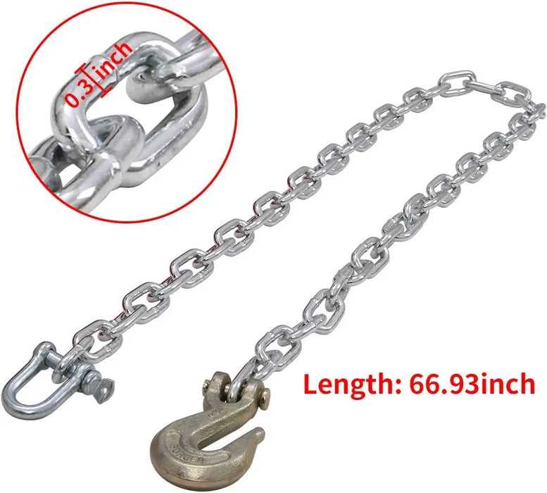 2" Forklift Trailer Hitch Receiver Attachment Pallet Forks Towing Adapter with Chain-5