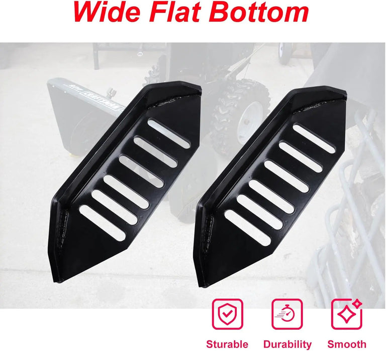 Universal Snow Blower Skid Shoe Heavy Duty and Wide Snow Thrower Slide Shoes with Black Powder Coating Fit for All Stage Snowblowers-5
