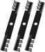 GY20852 GX21784 3pcs Lawn Mower Blades Mower Parts with 48" Deck Fit for John Deere D140 Lawn Tractors D150 D160 D155 Replaces OEM # AM137757 AM141035 GX21786 GY20852-1