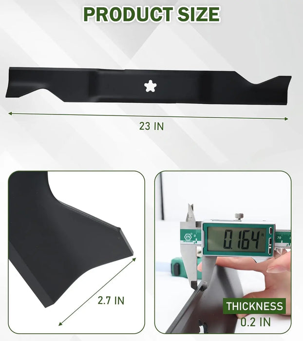  405380 2pcs Lawn Mower Blades Mulching Blade Fit for Most 46 Inch Craftsman Husqvarna Poulan Lawn Mower Parts Replaces OEM#: 405380,532405380,PP21011,Black-6