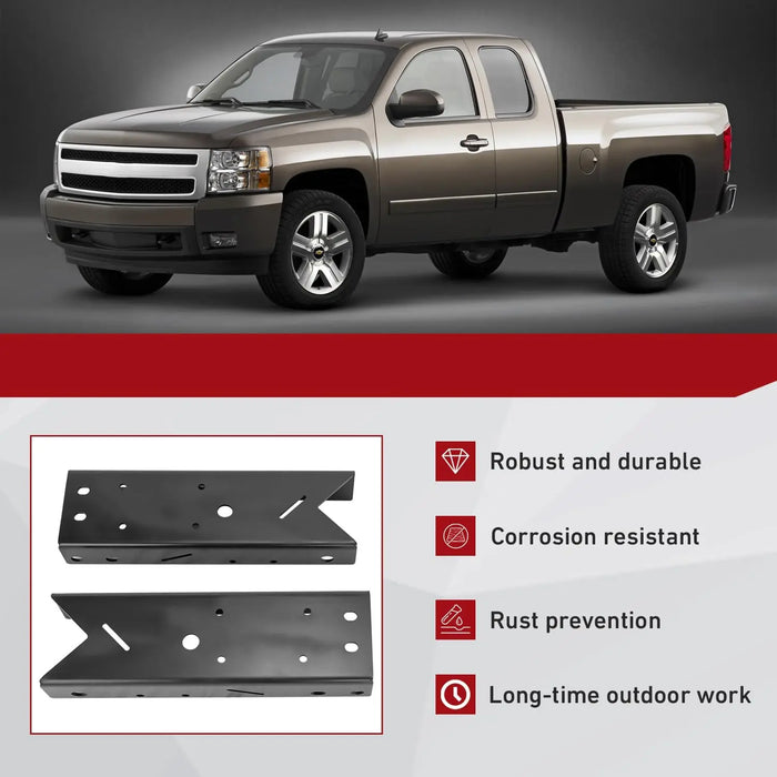 Rear Frame Rust Repair Kit Fit for 1999-2014 Chevy Silverado & GMC Sierra 1500 Pickup Truck Short Bed - Durable Truck Repair Part Accessories-3