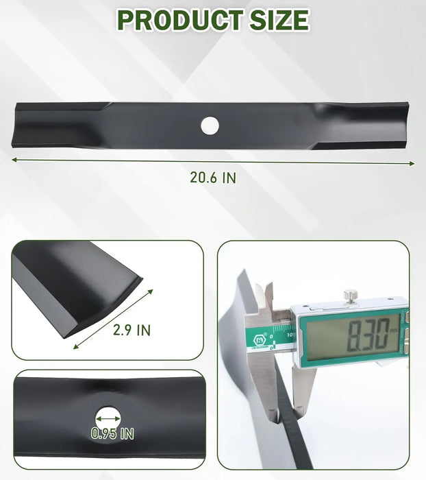 3Pcs Mower Blades Mulching Blade Fit for 60 Inch John Deer Lawn Mower High Lift Mower Blade Lawn Mower Parts OEM#: M141785,M87622,AM100538-3