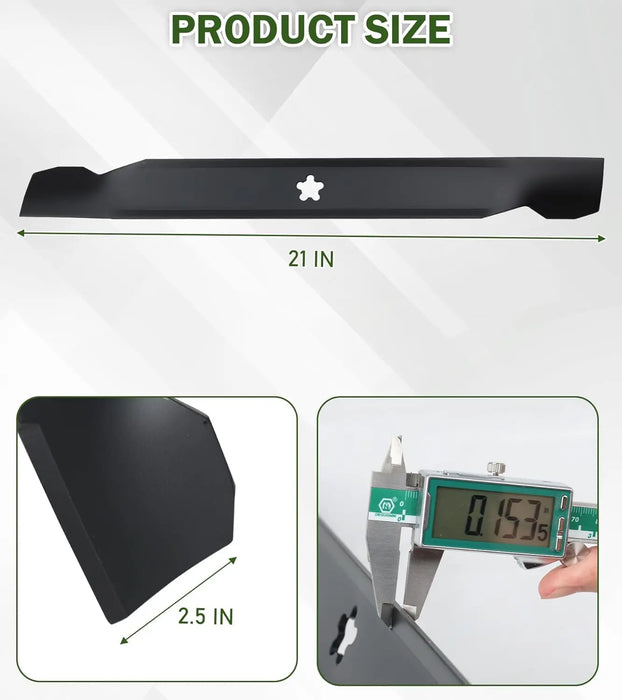 532138971 2pcs Lawn Mower Blades Mower Parts Fit for 42in Craftsman Husqvarna Poulan Lawn Mowers Replaces 138498,138971,532127843,532138498,127843,138971X431,134149,532134149-3