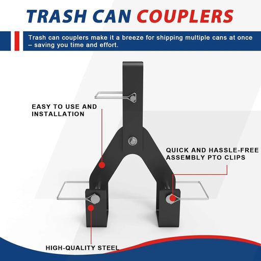  Wheeled Trash Can Couplers to Hook Multiple Wheeled Trash Containers-2