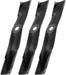 UC22009 3pcs Lawn Mower Blades Mower Replacement Parts with 48" Deck Fit for John Deere Mowers Replaces OEM # M145476 M127500 M127673-1