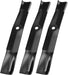 3pcs Lawn Mower Blades Mower Parts Fit for 54 inch John Deere Mowers Replaces OEM #'s M143520,UC22010,M145516,M135590,GX10066, Black-1