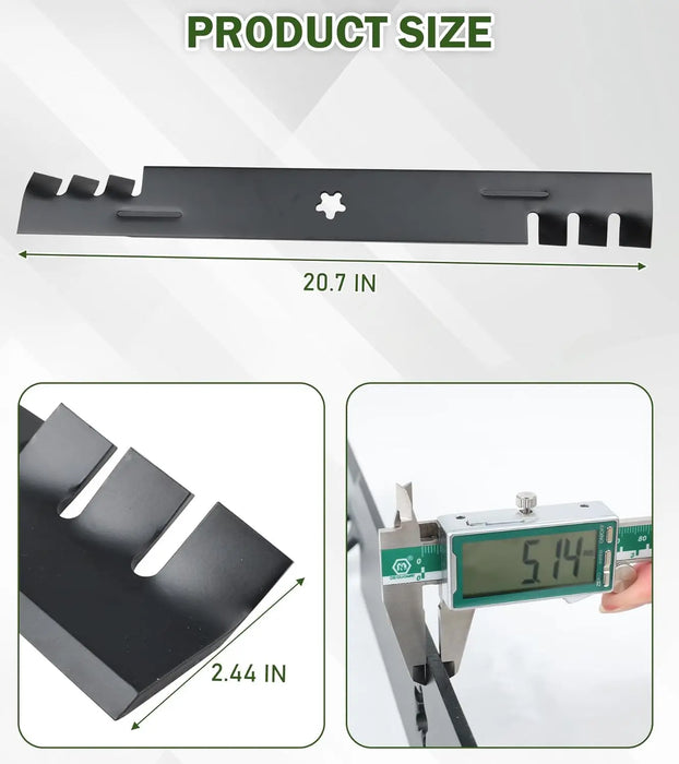 2pcs Lawn Mower Blades Mower Parts with 42" Deck Fit for Craftsman Husqvarna Poulan Mowers Replaces OEM #'s 138498,138971,532138971,PP24005,134149,532138498,532127843,Black-6