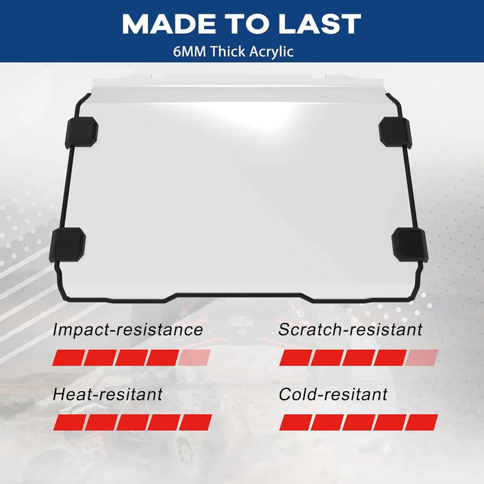 RZR Pro XP Windshield RZR Turbo R Full Clear #2883756 Fit for Polaris RZR PRO XP / XP 4 2020+, RZR TURBO R/ 4 2022+ Front RZR Windscreen-2