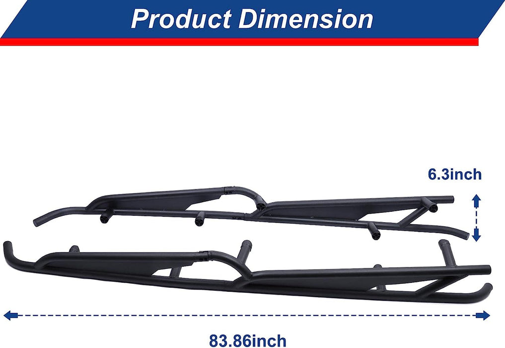 Maverick X3 Max Rock Sliders Black Side Nerf Bars OEM Style 4-Doors Tree Kickers-8
