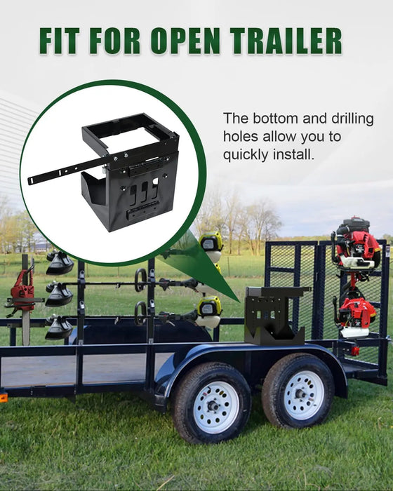 Adjustable Trailer Backpack Blower Rack Holder with Lock-6