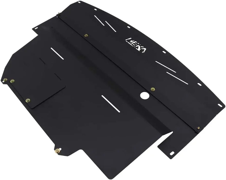 Black Aluminum Front Lower Engine Splash Shield Guard Under Tray Cover Skid Plate-6