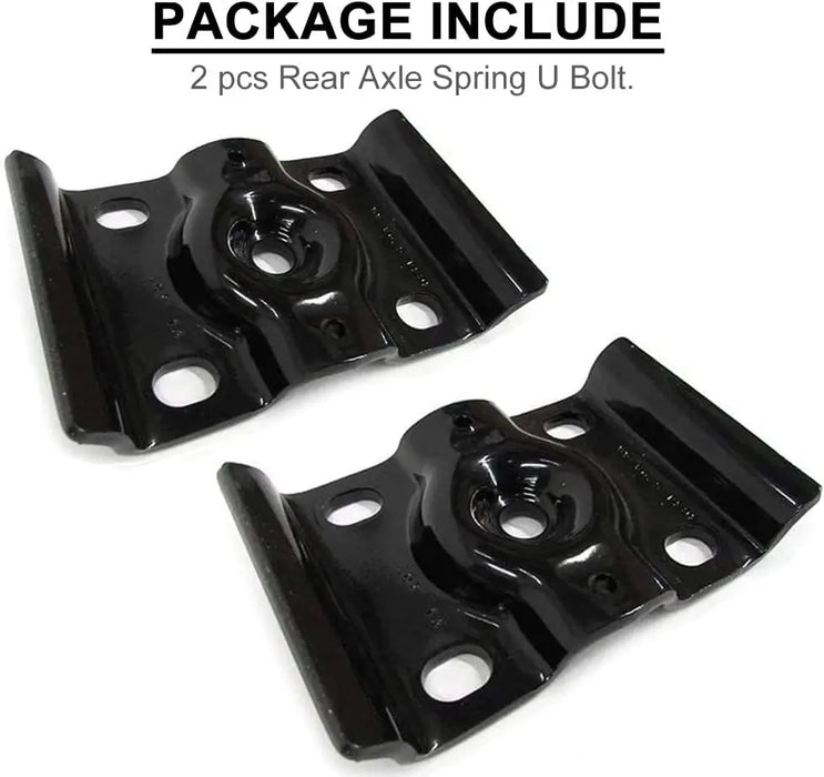 2pcs Rear Axle Leaf Spring U Bolt Plate Bracket-6