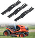 3pcs Lawn Mower Blades Mower Parts with 48" Deck Fit for Craftsman Husqvarna Poulan Lawn Mowers Replaces OEM # 173921,532173921,173920,180054,PP24005,532180054,Black-9