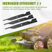 187256 3pcs Lawn Mower Blades with 54" Deck Fit for Craftsman Husqvarna Poulan Mowers Replaces OEM 187254 574292401 532187254 532187256-4