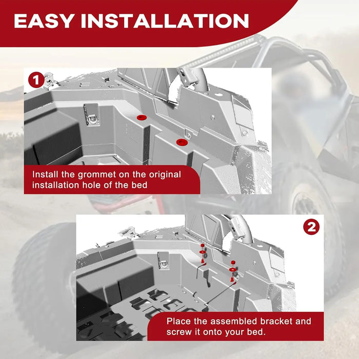 RZR Pro XP Packout Mounting Plate 4 Wide Fit for Milwaukee Packout Compatible with Polaris RZR Pro XP/ R,Turbo R 2 Doors and 4 Doors UTV Offroad-5
