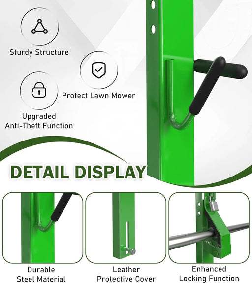 4 Place Weedeater Rack for Open Trailers Trimmer Rack Weed Eater Racks for Trailer Landscape Truck Holder Lawn Equipment Accessories w/Lock-2