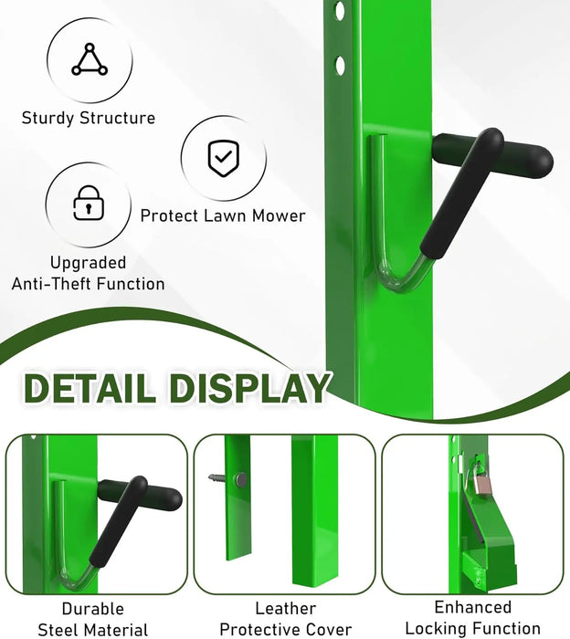 3 Place Weedeater Rack for Open/Enclosed Trailers Trimmer Rack Weed Eater Rack for Trailer Landscape Truck Holder Lawn Equipment Accessories W/Lock-2