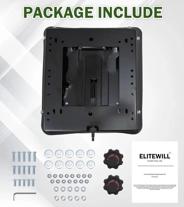 Universal Seat Suspension Kit W/O Seat Slider Track Fit for Zero Turn Lawn Mower Tractor Forklift Compatible with Most Aftermarket Seats-8