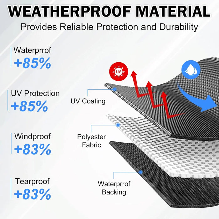 UTV Cab Enclosure Soft Full Cab Cover Compatible with Kawasaki Mule 600 610 610 4x4 XC (2015 & Older), Weatherproof Black with Zippered Windows Rear Panel, Durable All-Weather Protection-3