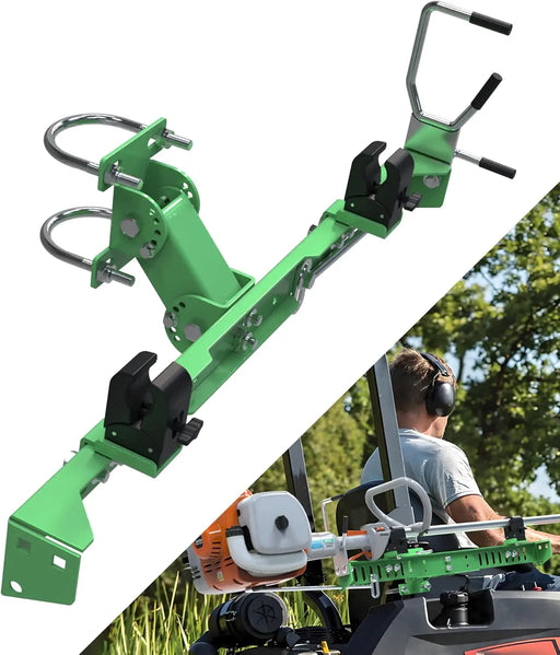 Lawn Mower Trimmer Racks, Weed Eater Rack Holder for Zero Turn Mowers,Quick Clamp & Locking System for Landscaping Lawn Care, Green-1