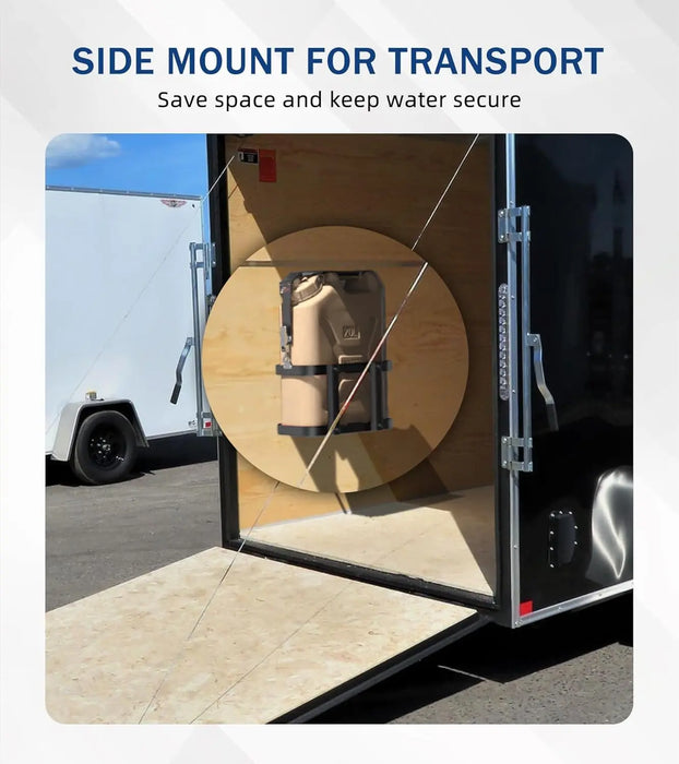 5 Gallon Water Containers Mount Holder, Lockable 20L Water Storage Bracket, Fit for Scepter Water Container & Gas Can Holder for Camping, RV, Off-Road and Overlanding-8