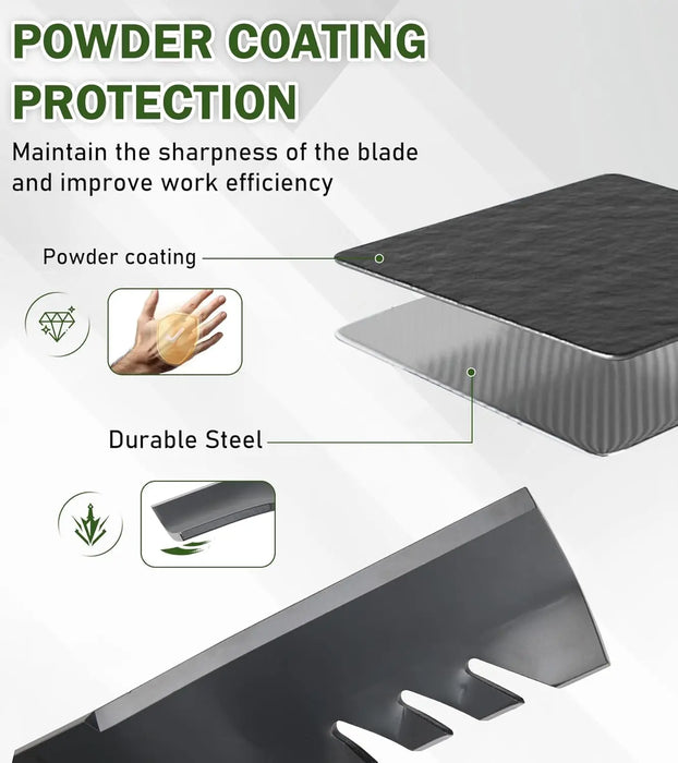 3 Mower Blade Mulching Blades Set Fit for 54 in John Deere M143520, M145516, M152726, Lawn Mower Parts, Black-3