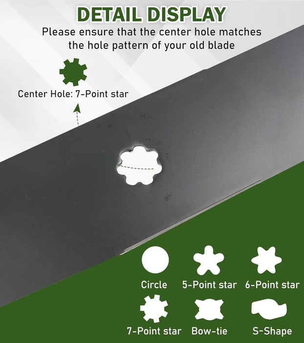 GY20852 GX21784 3pcs Lawn Mower Blades Mower Parts with 48" Deck Fit for John Deere D140 Lawn Tractors D150 D160 D155 Replaces OEM # AM137757 AM141035 GX21786 GY20852-6