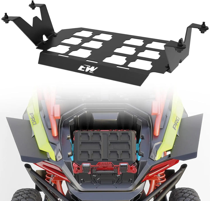  RZR Pro XP Packout Mounting Plate 4 Wide Fit for Milwaukee Packout Compatible with Polaris RZR Pro XP/ R,Turbo R 2 Doors and 4 Doors UTV Offroad-1