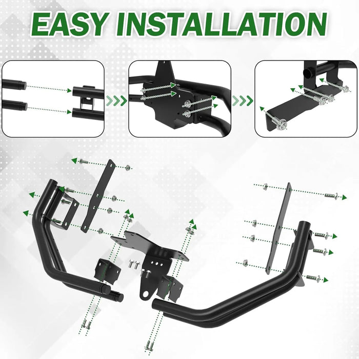 Zero-Turn Mowers Rear Bumper Bar and Hitch Kit Compatible with John Deere Z235 Z255 Z335E Z335M Z345M Z345R Z355E Z375R BM2448-5